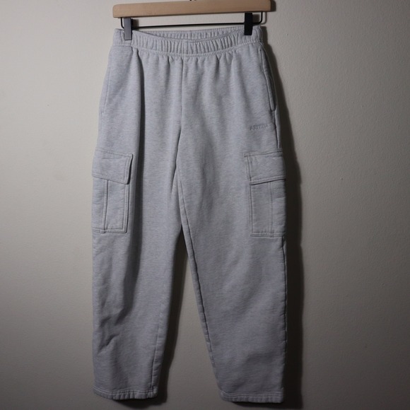 Aritzia Pants - Aritzia Sweatfleece Mega Cargo Sweatpants Heather Grey High Waisted Joggers